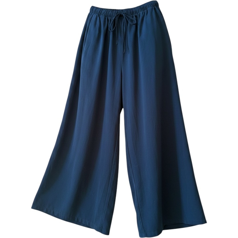 NWT Cider Black Wide Leg Elastic Waist Drawstring Pants Plus Size 3XL Flowy